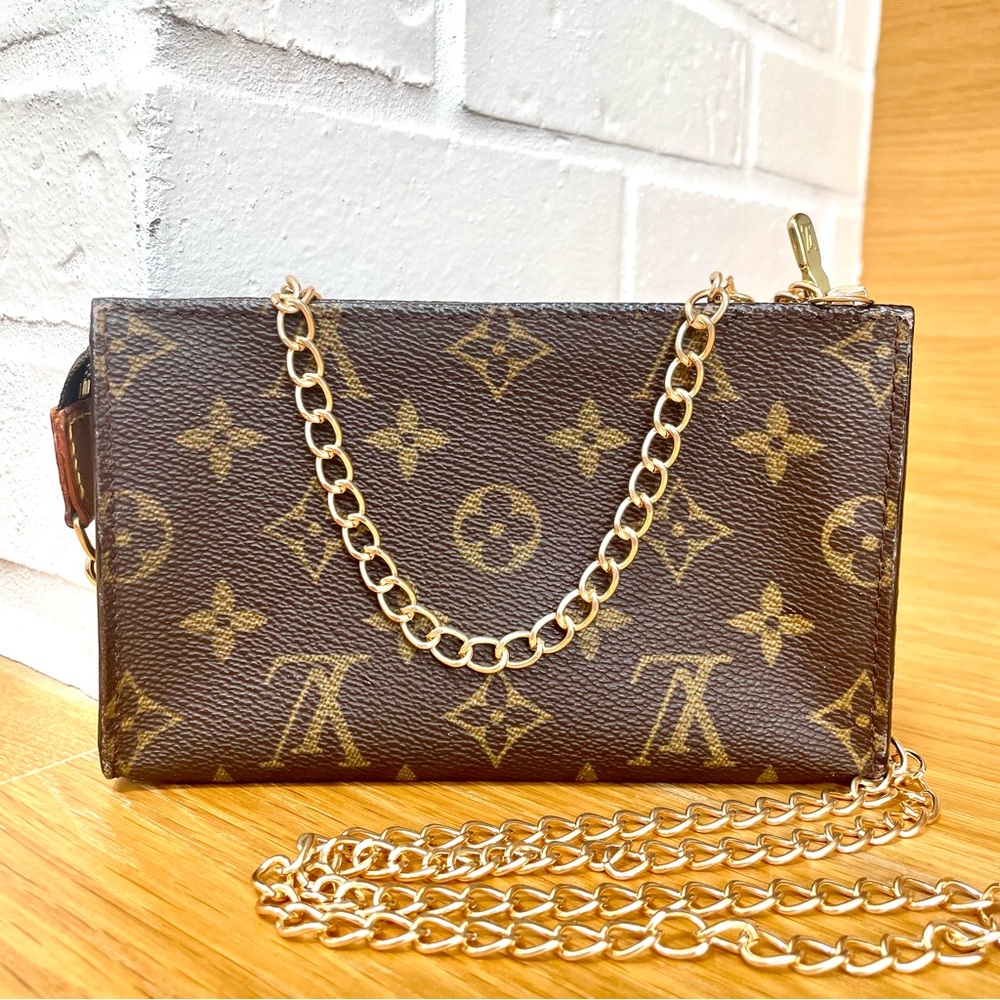 Louis Vuitton Authentic Monogram Petit Bucket Pouch Crossbody - Picture 2 of 11